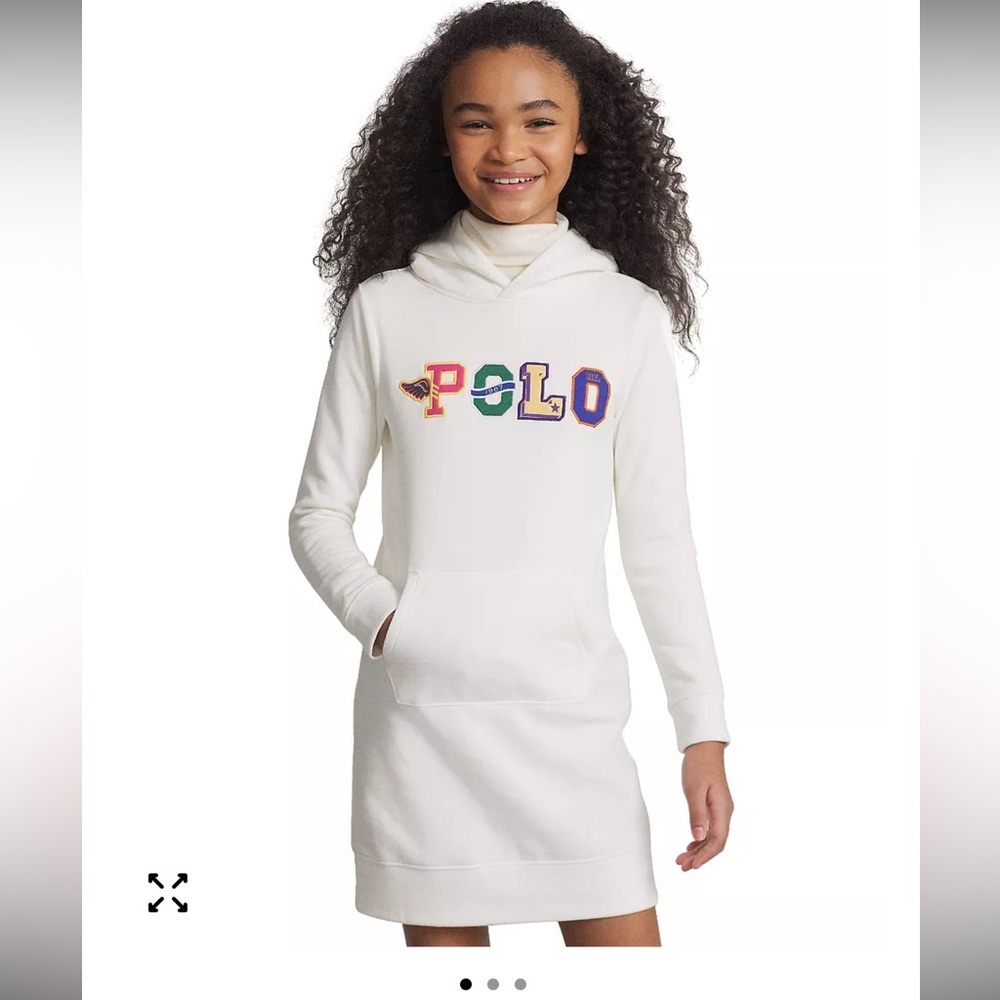 Polo Ralph Lauren Logo Fleece Hooded Dress size 4 / 4T - Picture 1 of 5